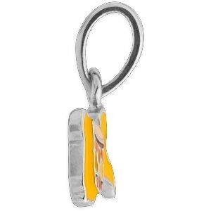 Pendentif Argent 925 Email Carte Guadeloupe Ka 12*17mm Avec Bélière