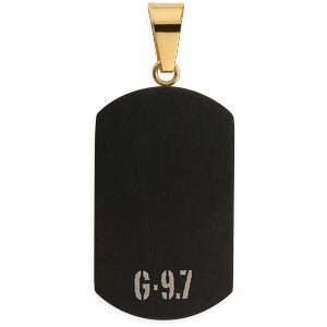 Pendentif Acier Bicolore Carte Guadeloupe 20*45mm Avec Bélière