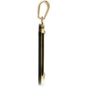 Pendentif Acier Bicolore Carte Guyane 20*45mm Avec Bélière
