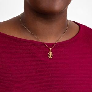 Pendentif Or 375 Carte Martinique Cerclée Ovale 9*12mm Avec Bélière
