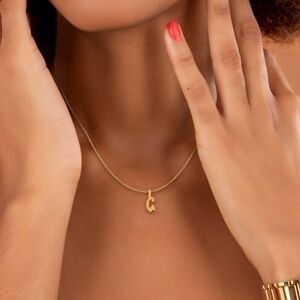Pendentif Or 375 Initiale C Carte Guadeloupe Avec Bélière