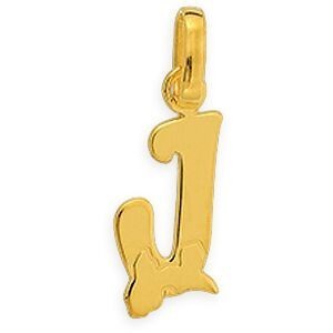 Pendentif Or 375 Initiale J Carte Guadeloupe 5*18mm Avec Bélière