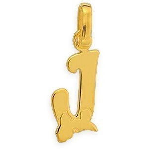 Pendentif Or 375 Initiale J Carte Guadeloupe 5*18mm Avec Bélière