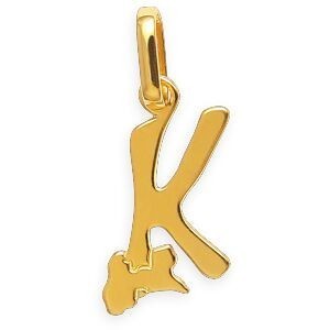 Pendentif Or 375 Initiale K Carte Guadeloupe 10*19mm