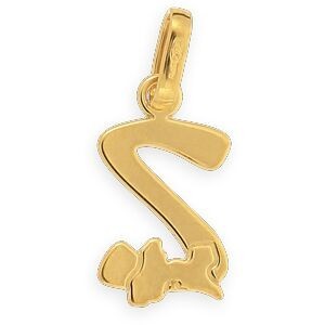 Pendentif Or 375 Initiale S Carte Guadeloupe 8*17mm Avec Bélière