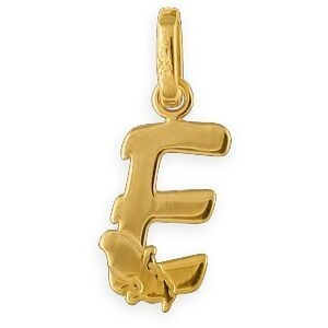 Pendentif Or 375 Initiale E Carte Martinique 6.5*18mm Avec Bélière