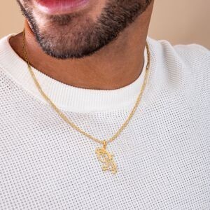 Pendentif Or 750 Carte Martinique 13*25mm Avec Bélière