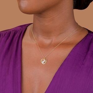 Pendentif Or 375 Cœur Carte Guadeloupe Email Pailleté 15*17mm