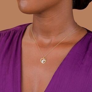 Pendentif Or 375 Cœur Carte Guadeloupe Email Pailleté 15*17mm