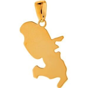 Pendentif Or 750 Carte Martinique 13*16mm Avec Bélière