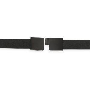 Bracelet Acier Jaune Carte Guadeloupe Sicilone Noir 10mm 21cm