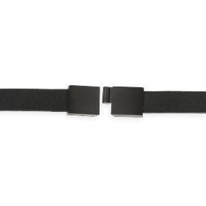 Bracelet Acier Jaune Carte Martinique Sicilone Noir 10mm 21cm
