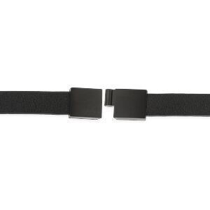 Bracelet Acier Jaune Carte Guyane Sicilone Noir 10mm 21cm