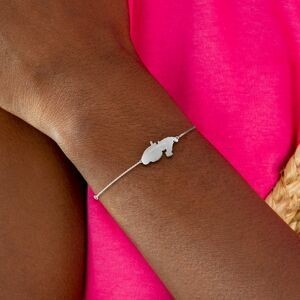 Bracelet Argent 925 1.2mm Carte Martinique 28*12mm 15  à 19cm