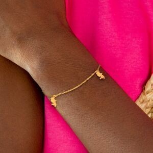 Bracelet Or 375 Cartes Martinique 6*10mm 18cm