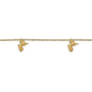 Bracelet Or 375 Cartes Guadeloupe 9**10mm 18cm