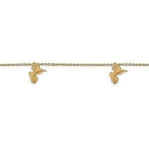 Bracelet Or 375 Cartes Guadeloupe 9**10mm 18cm
