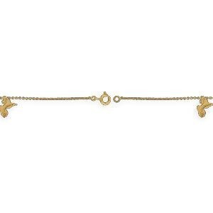 Bracelet Or 375 Cartes Guadeloupe 9**10mm 18cm
