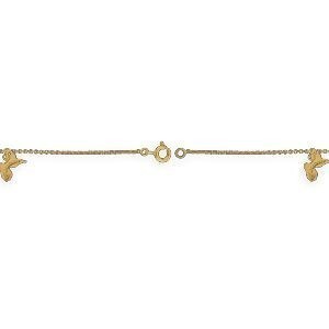 Bracelet Or 375 Cartes Guadeloupe 9**10mm 18cm