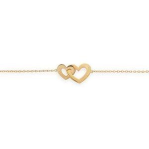 Bracelet Plaq Or Chaîne 1.3mm Cœur 10  à 12mm Gravé I Love Guadeloupe 16  à 18cm