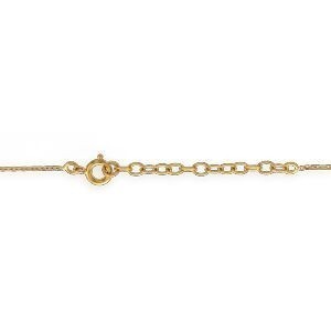 Bracelet Plaq Or Chaîne 1.3mm Cœur 10  à 12mm Gravé I Love Guadeloupe 16  à 18cm