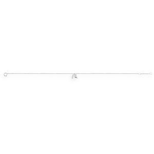Chaîne Cheville Argent 925 23  à 25cm Carte Guadeloupe 10*7.5mm