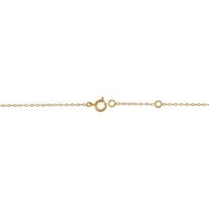 Bracelet Or 375 17  à 19cm Cœur Diamanté Carte Martinique 11.2*12.8mm