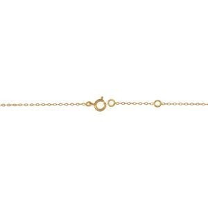 Bracelet Or 375 17  à 19cm Cœur Diamanté Carte Martinique 11.2*12.8mm