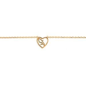 Bracelet  Plaqué Or 18  à 20cm Cœur Martinique 10mm