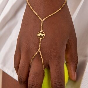 Chaîne Main Or 375 1.3mm 18cm Carte Guadeloupe Cerclée 11mm