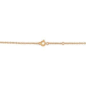 Chaîne Main Plaqué Or 20  à 22cm Carte Guadeloupe 15*10mm Cristal Grenat 4mm