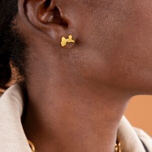 Boucles D'oreilles Or 375 Carte Guadeloupe 12*8mm