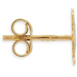 Boucles D'oreilles Or 375 Carte Guadeloupe Email Pailleté 10.5*7.5mm