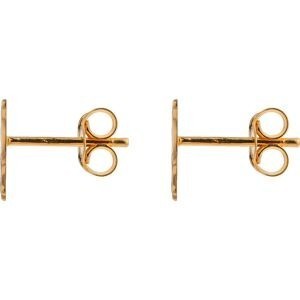 Boucles D'oreilles Or 750 Email Pailleté Carte Guyane 6*7mm