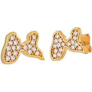 Boucles D'oreilles Plaqué Or Carte Guadeloupe Zirconium 8.3*12.5mm