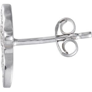 Boucles D'oreilles Argent 925 Carte Martinique  Zirconium 6.5*12.5mm