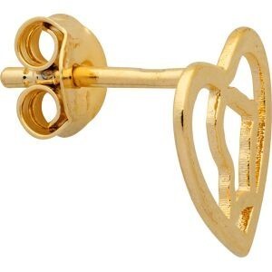 Boucles D'oreilles Plaqué Or Cœur Carte Guyane 10mm