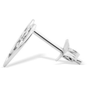 Boucles D'oreilles Argent 925 Coeur Carte Guadeloupe 10mm
