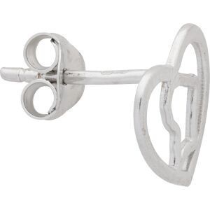Boucles D'oreilles Argent 925 Coeur Carte Guyane 10mm