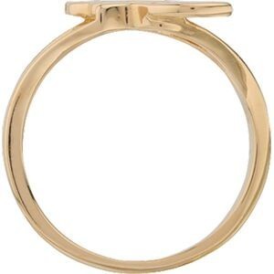 Bague Plaqué Or Carte Martinique 16.5*11mm Corps 2.5mm Au Plus Etroit Taille 62