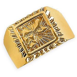 Chevalière Plaqué Or Carte Guadeloupe 15*13mm Corps 4mm Au Plus Etroit Taille 60
