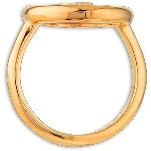 Bague Plaqué Or Nacre Carte Guyane 17mm Corps 3mm Taille 60