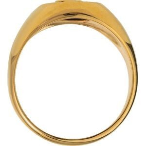 Chevalière Plaqué Or Onyx Carte Guadeloupe Centre 16.5mm Corps 4mm Taille 70