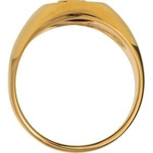 Chevalière Plaqué Or Onyx Carte Guadeloupe Centre 16.5mm Corps 4mm Taille 70
