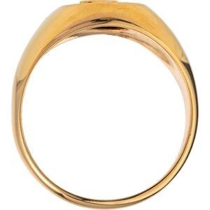Chevalière Plaqué Or Onyx Carte Martinique Centre 16.5mm Corps 4mm Taille 70