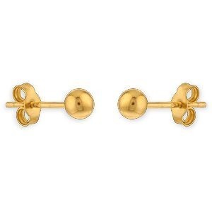 Boucles D'oreilles Or 375 Boule 6mm