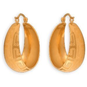 Créoles Plaqué Or Panier Egyptien 30mm Tube 12mm