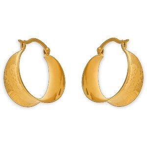 Créoles Plaqué Or Fantaisie 23mm Tube 13mm