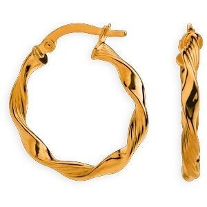 Créoles Or 375 Torsadées 20mm