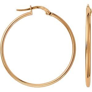 Créoles Or 750 23mm Tube 1.5mm